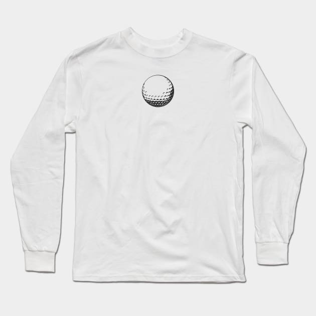 Golf Ball Long Sleeve T-Shirt by Charm Clothing